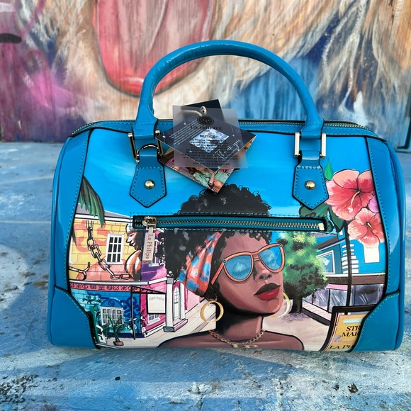 La Philipe purse studs made in Miami new with tag and keychain bag - Picture 4 of 12